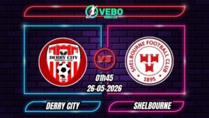 Soi Kèo Derry City vs Shelbourne 01h45 - 26/05/2026